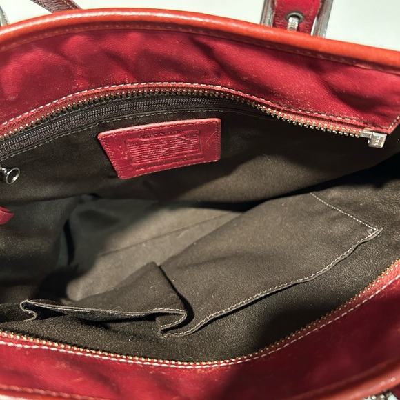 Coach Legacy Classic Red Shoulder Bag - Picture 9 of 16